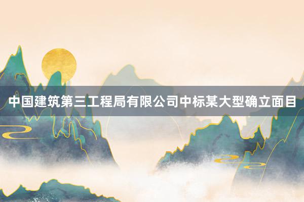 中国建筑第三工程局有限公司中标某大型确立面目